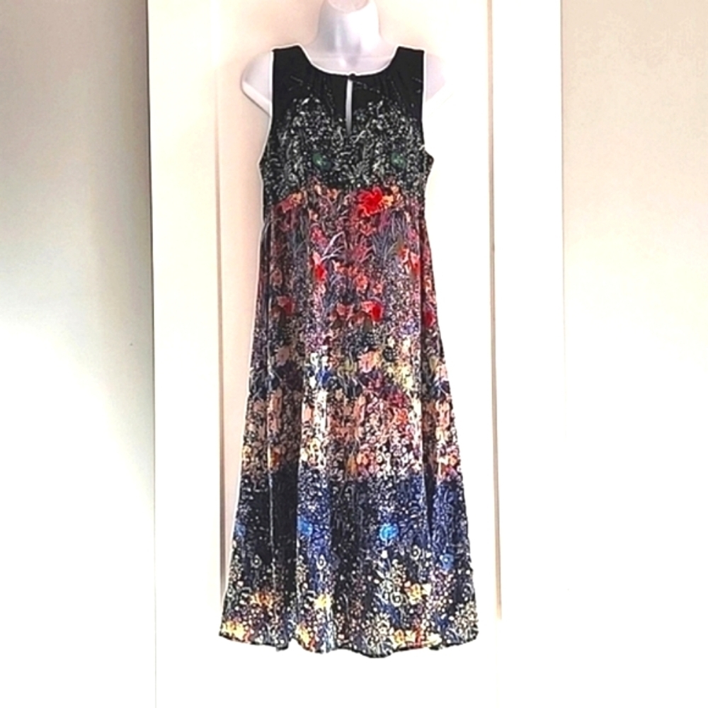 Anthropologie Maeve Larkspur colorful floral dress size 2